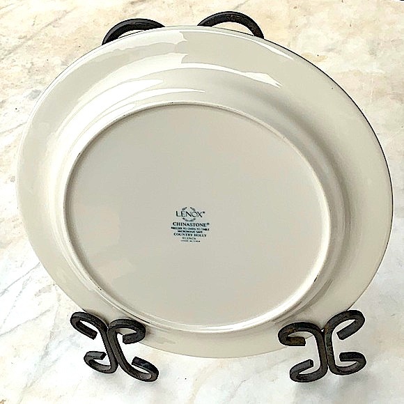 LENOX COUNTRY HOLLY DINNER PLATE 10 3/4TH INCH CHINASTONE MADE USA - Picture 6 of 7
